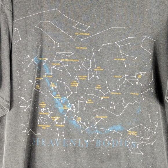 PS/LA Heavenly Bodies Constellation Graphic T Shirt Gray Mens L Astrology Tee - Picture 2 of 4